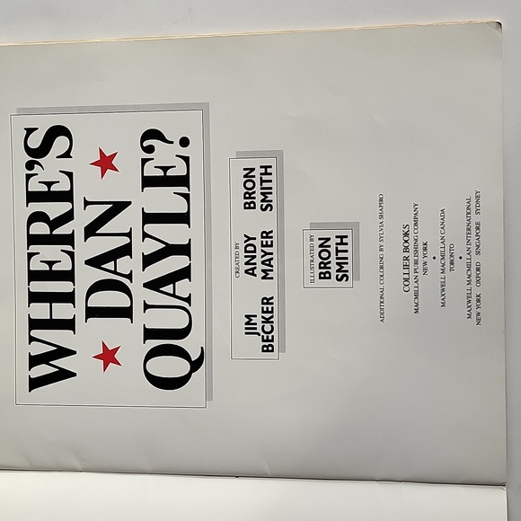 Where's Dan Quayle? By Becker Mayer and Smith 1991 Paperback - Picture 14 of 16